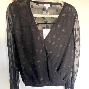 Black star blouse-TheseThree Boutique